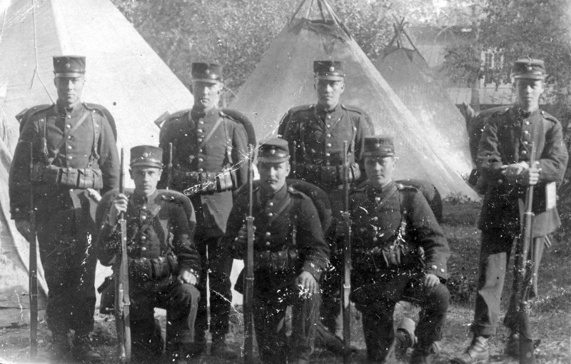 Militärer på Rommehed 1912